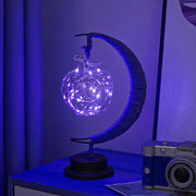 LED Star Moon Light Apple Vine Ball Creative Table Lamp Hemp Rope Iron Art USB Decorative Night Light